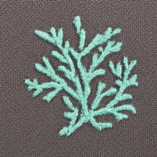Toscana Aqua Coral Placemats in Dark Taupe – Set of 2