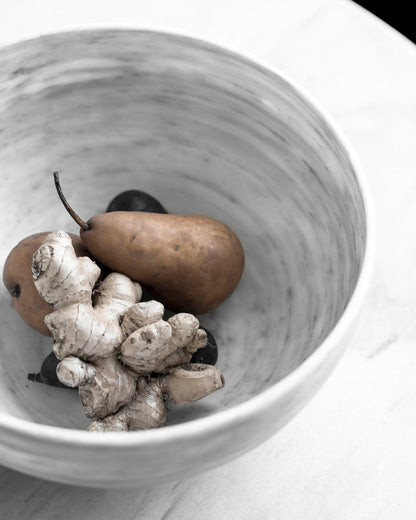 Hand Carved Bowls in White Marble - Multiple Sizes