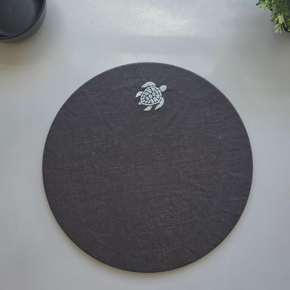 Toscana Turtle Placemats in Dark Taupe – Set of 2