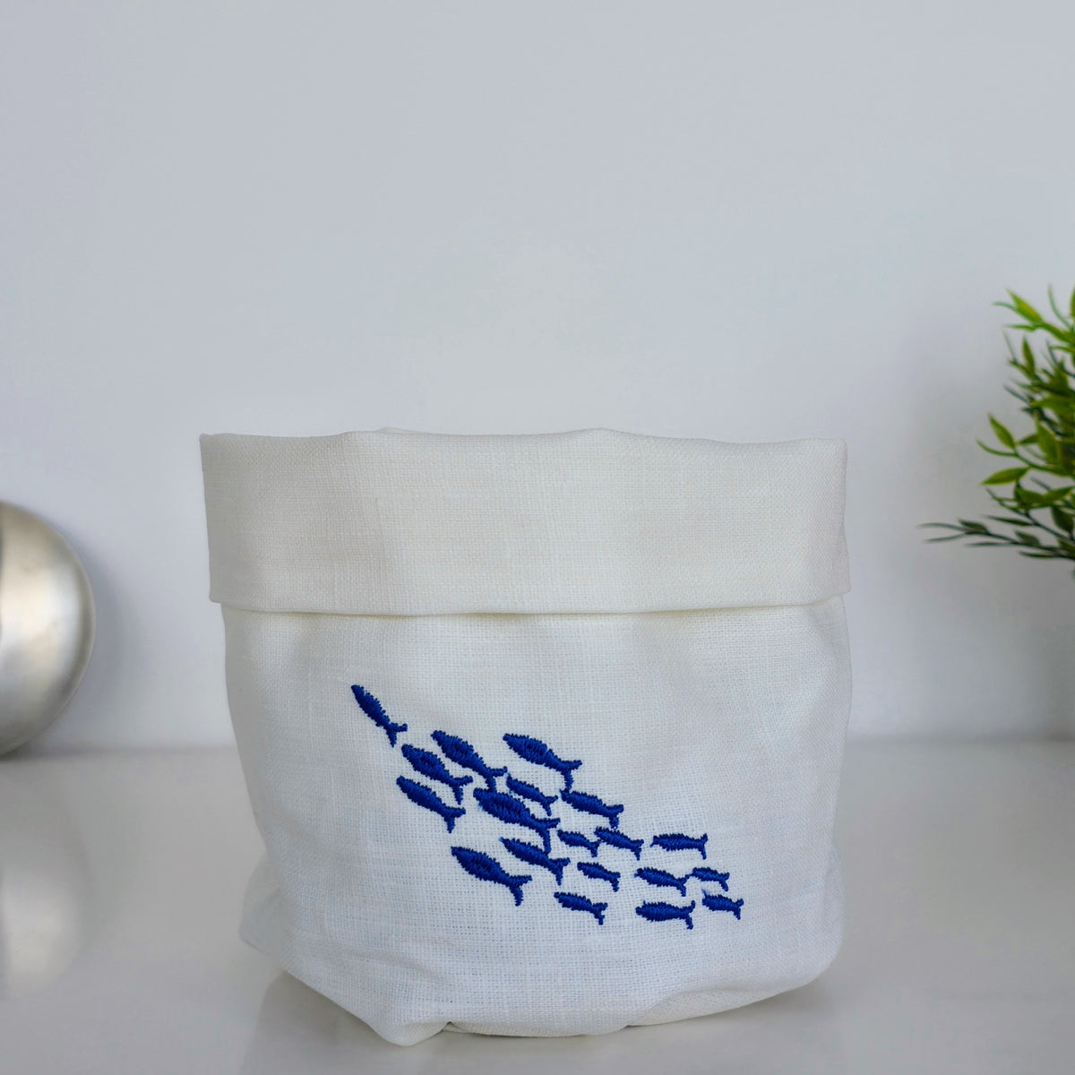 Amalfi Sardines Basket in Off-White