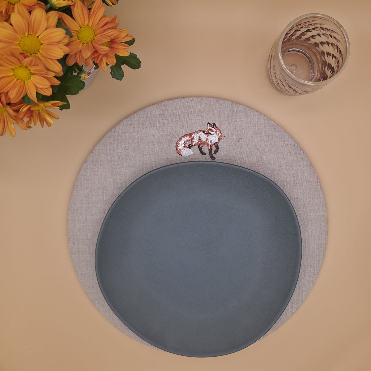Cortina Volpe Placemats in Oatmeal Stone — Set of 2