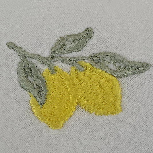 Amalfi Lemons Cocktail Napkins in Off-White – Set of 4