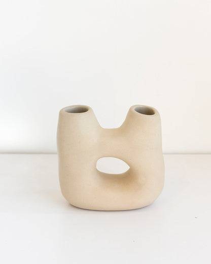 Dual Clay Vase - Natural