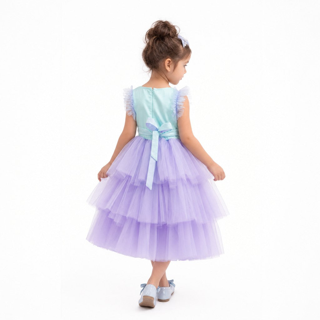 Lilac Dream Tiered Tulle Birthday Dress for Girls
