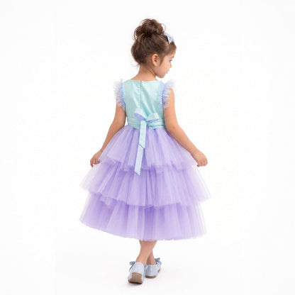 Lilac Dream Tiered Tulle Birthday Dress for Girls