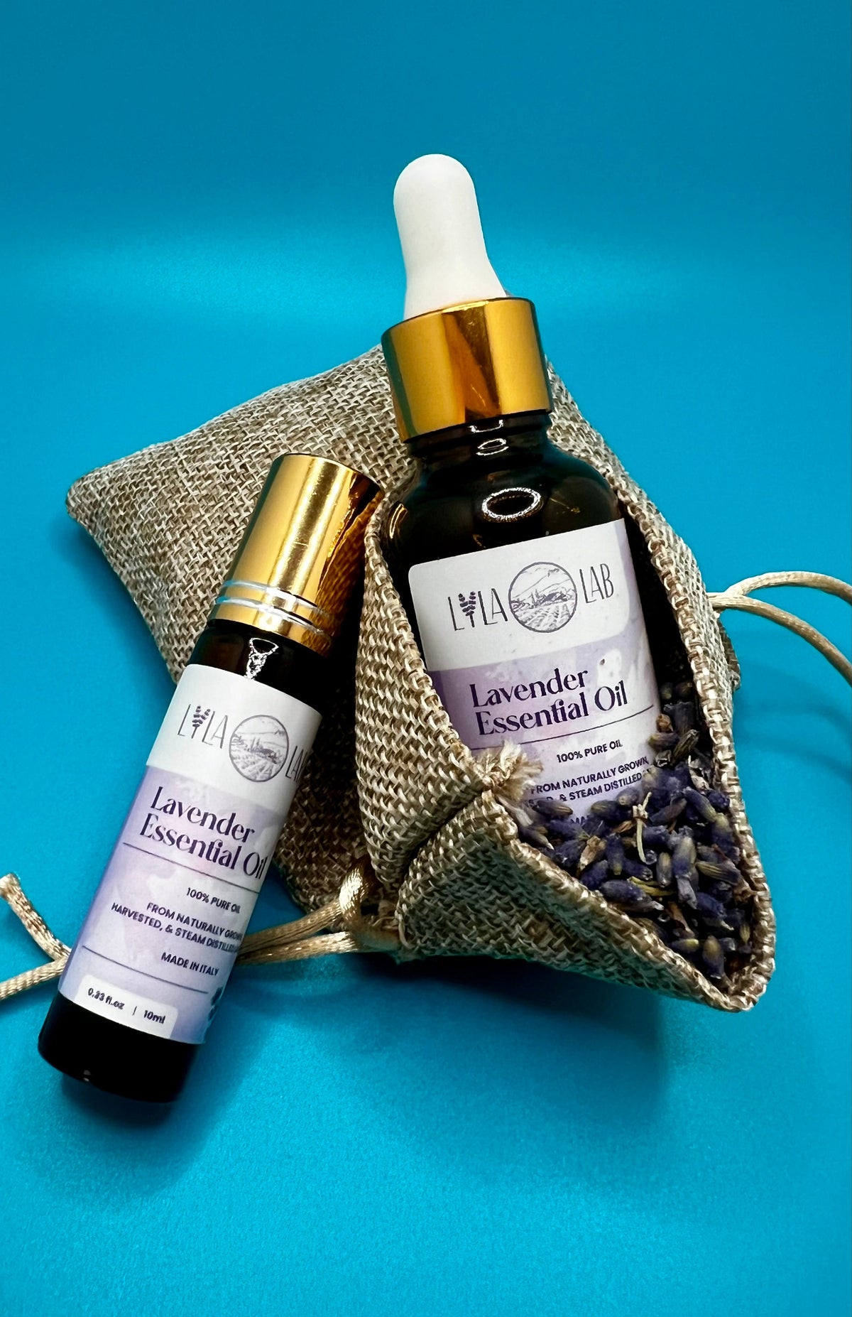 Lavender Essential Oil - 100% Natural. Pure, undiluted, and safe for topical use. Delicate Aroma