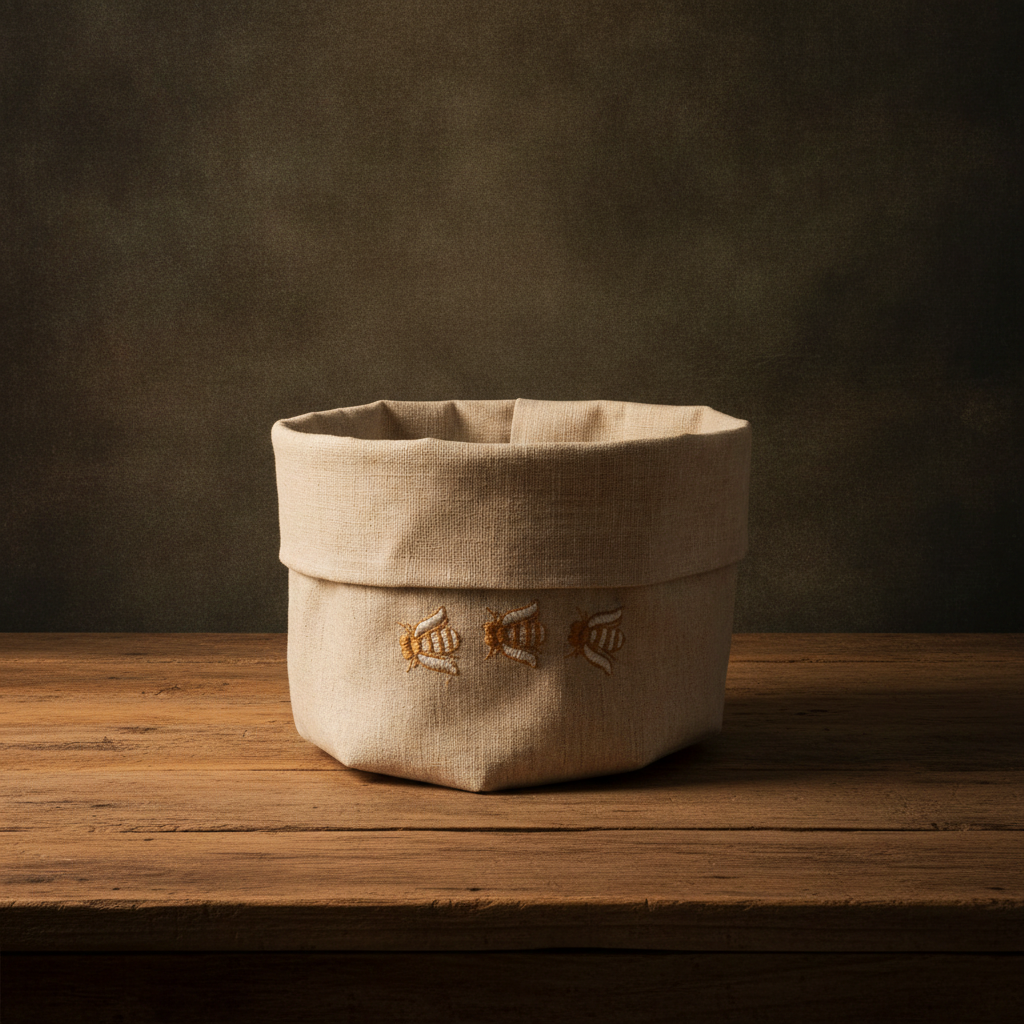 Toscana Bee Basket in Oatmeal Stone