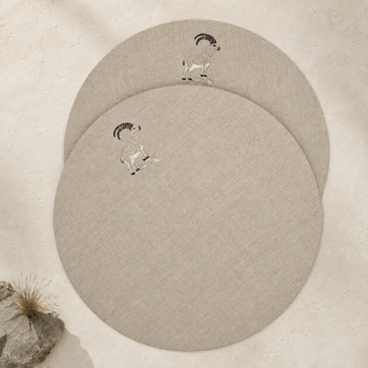 Cortina Stambecco Placemats in Oatmeal Stone — Set of 2