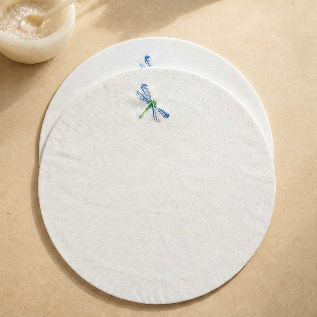 Toscana Dragonfly Placemats in Off-White – Set of 2