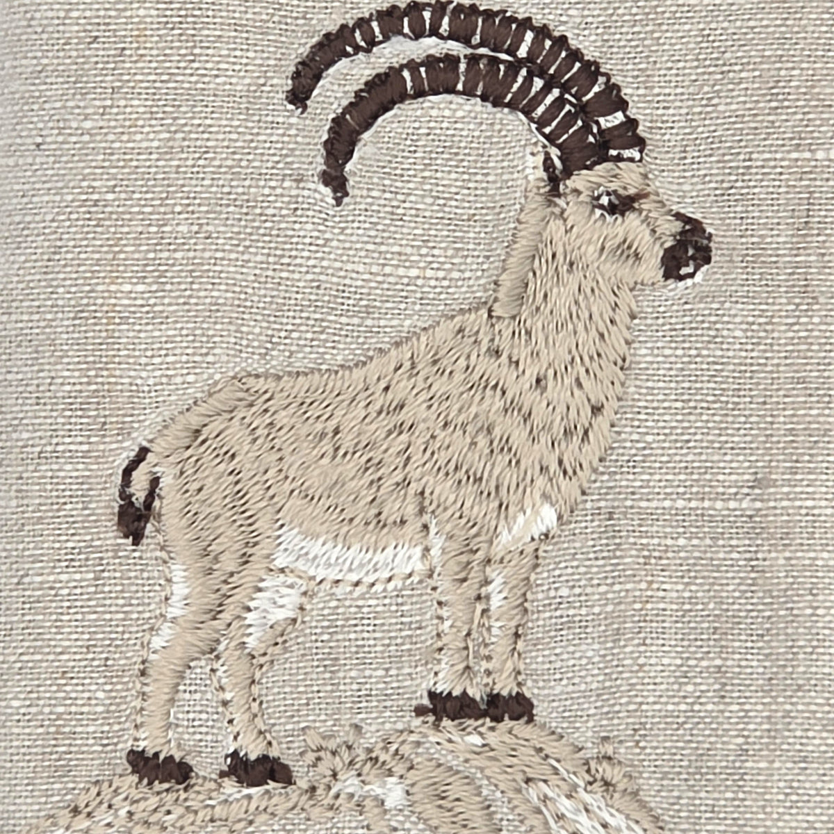 Cortina Stambecco Cocktail Napkins in Oatmeal Stone — Set of 4