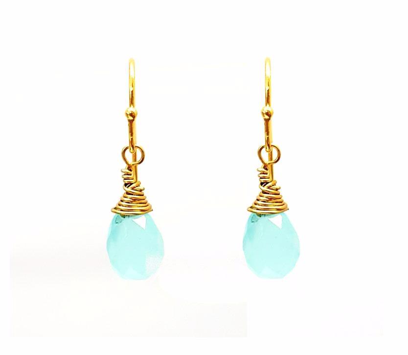Blue Chalcedony Earrings