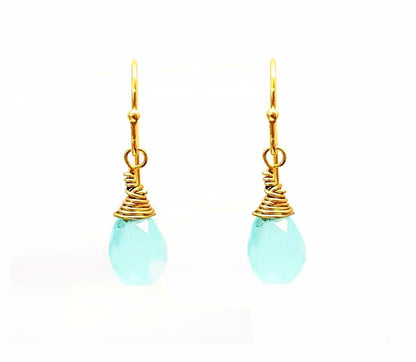 Blue Chalcedony Earrings