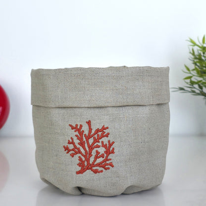Toscana Coral Basket in Oatmeal Stone