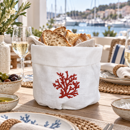 Toscana Coral Basket in Off-White