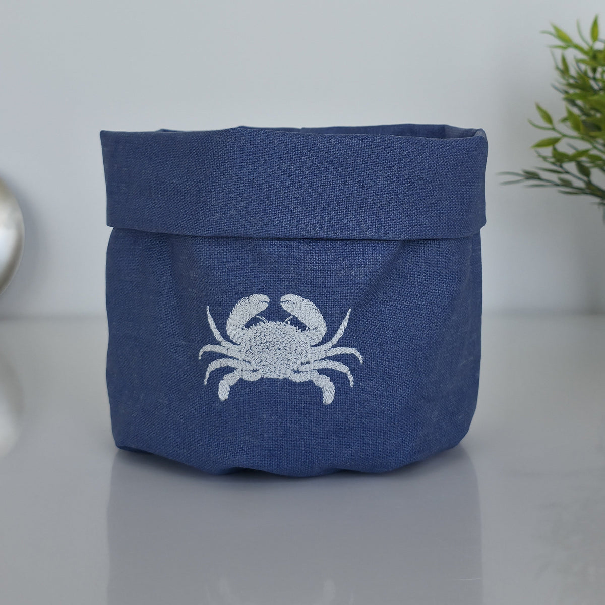 Amalfi Crab Basket in Mediterranean Blue