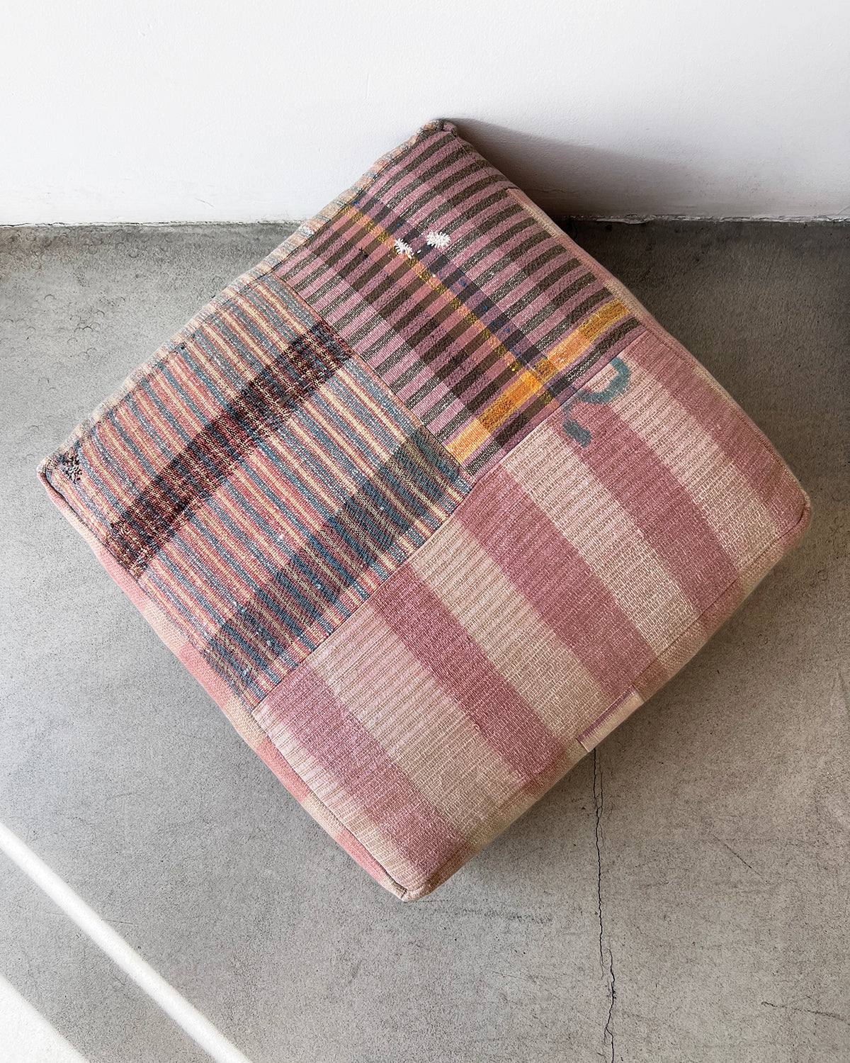 Matilde Pink Patchwork Ottoman