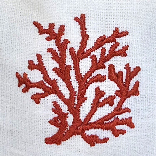Toscana Coral Placemats in Off-White – Set of 2