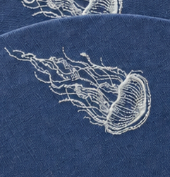 Amalfi Jellyfish Placemats in Mediterranean Blue – Set of 2