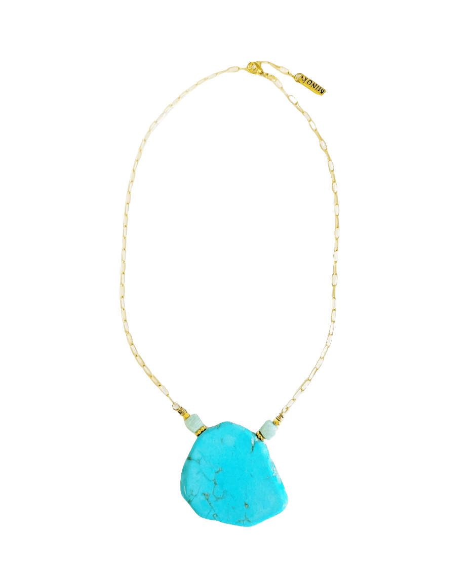 Turquoise Slab Necklace