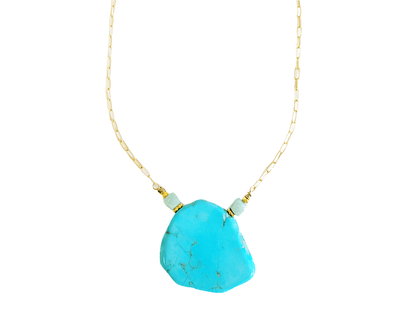 Turquoise Slab Necklace