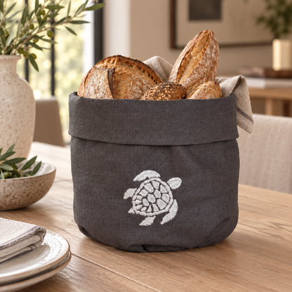Toscana Turtle Basket in Dark Taupe