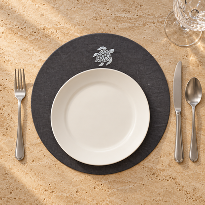 Toscana Turtle Placemats in Dark Taupe – Set of 2