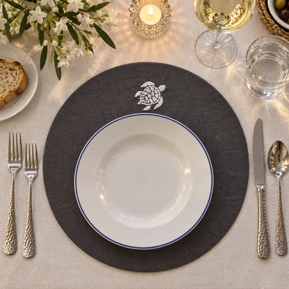 Toscana Turtle Placemats in Dark Taupe – Set of 2